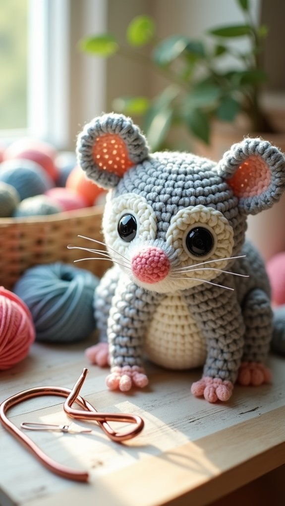 playful opossum wall decor