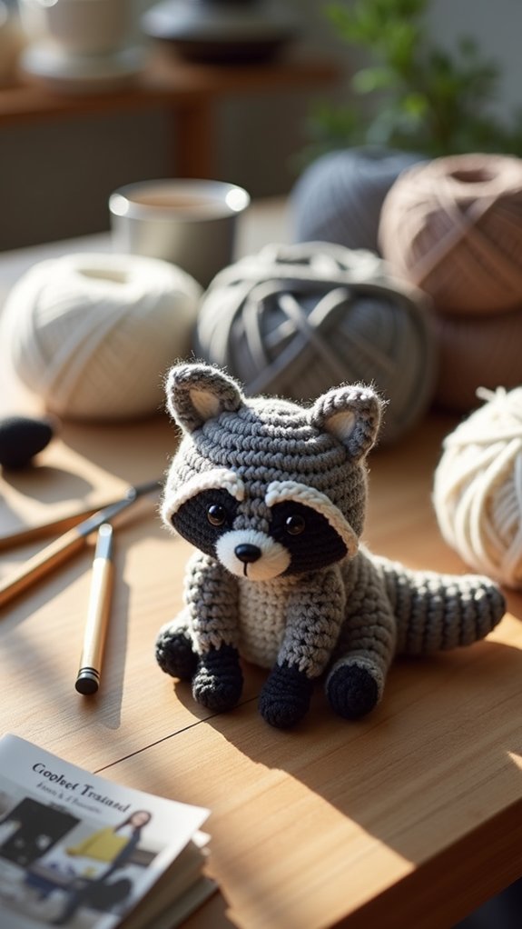 raccoon sewing pattern design