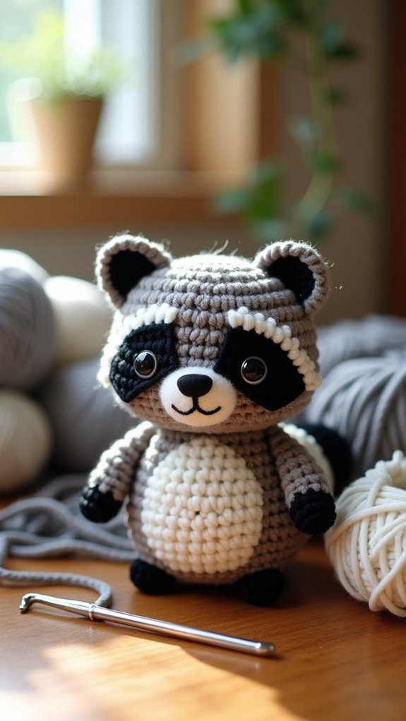 raccoon themed decorative ornament design