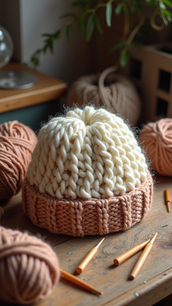 retro crochet slouchy hat