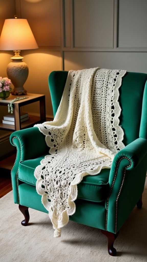 retro triangular shawl design