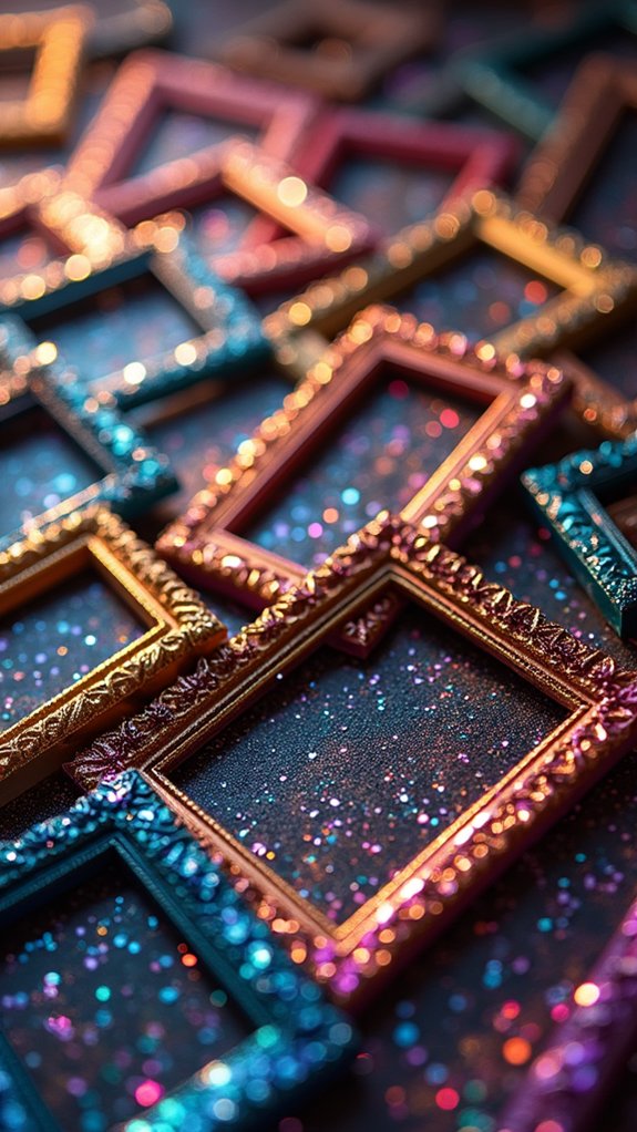 shimmering decorative photo holders