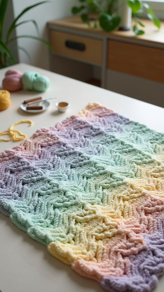 simple crochet ripple pattern