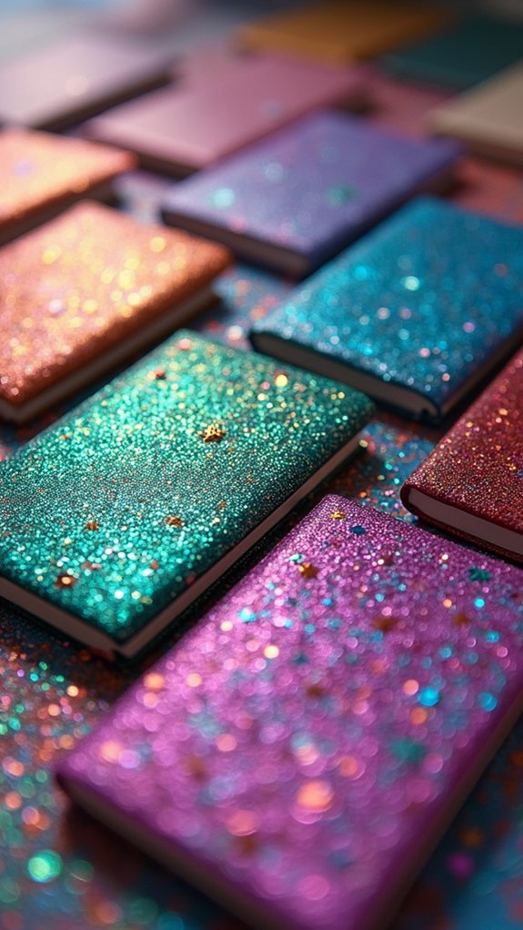 sparkling decorative writing supplies