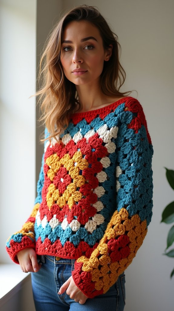 stylish geometric knitwear design