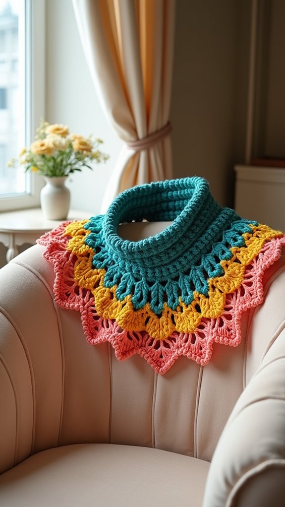 vibrant colorful collar design