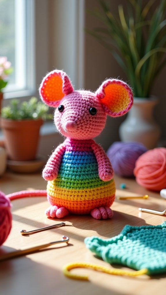 vibrant multicolored mouse design