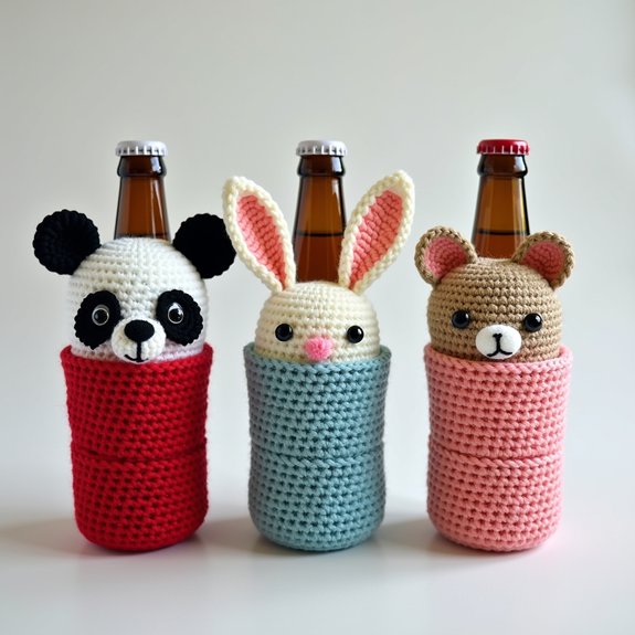 adorable animal bottle holder