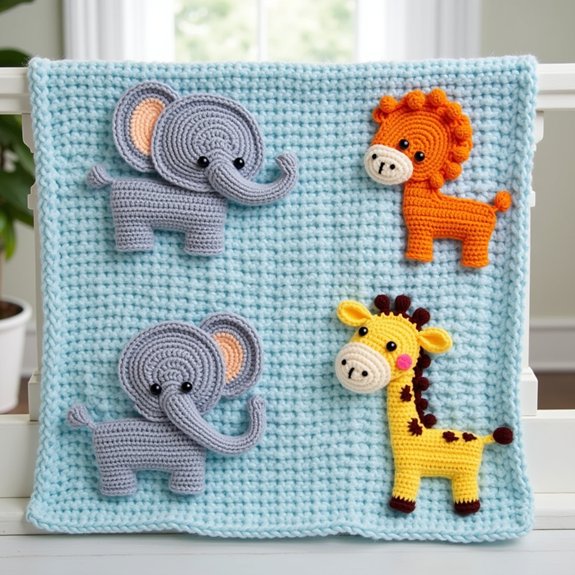 adorable animal themed blanket