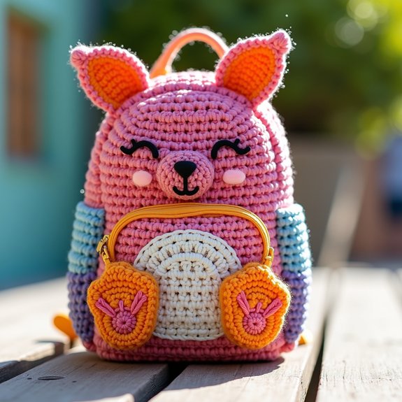 adorable crochet animal backpack