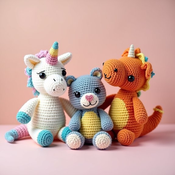 adorable crocheted plush toy