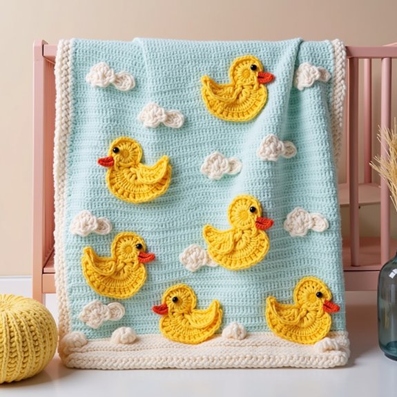 adorable duck baby blanket