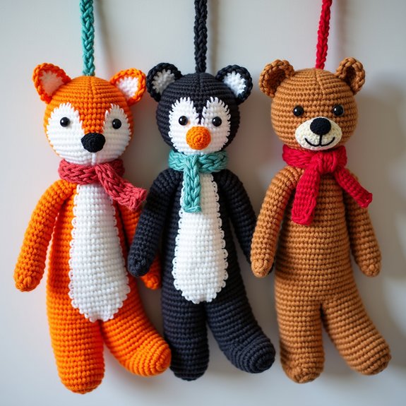 adorable festive animal stocking