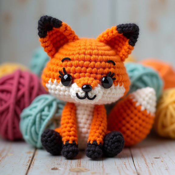 adorable handmade crochet fox
