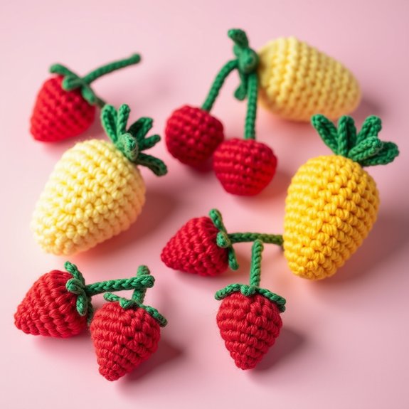 adorable handmade crochet fruits