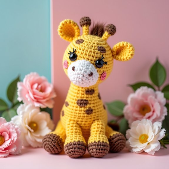 adorable handmade crochet giraffe