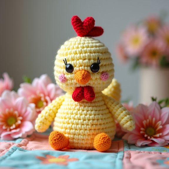 adorable stuffed chicken toy
