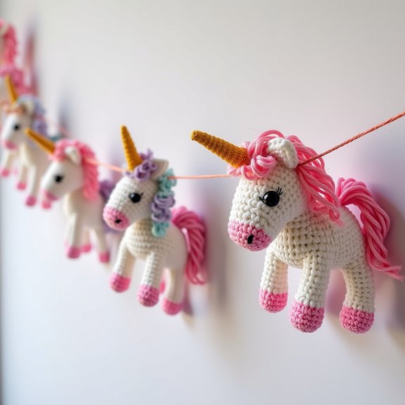 adorable unicorn decorative garland