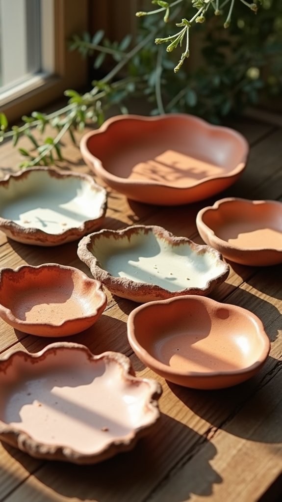 artisan crafted clay soap dishes