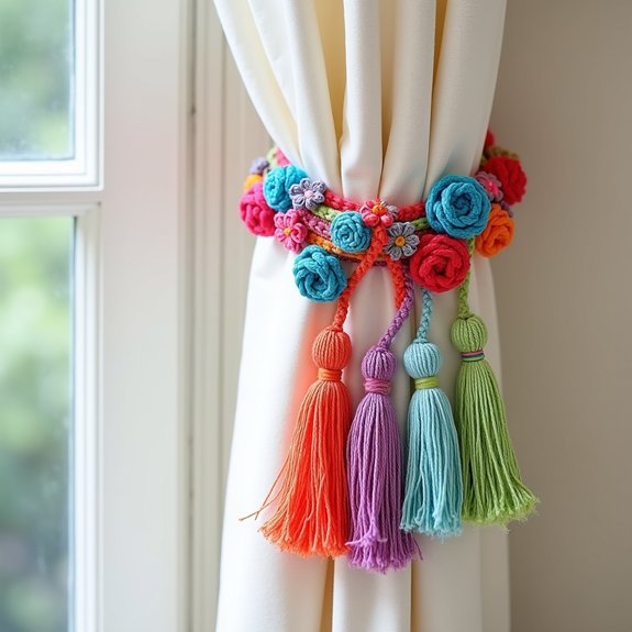 artistic crochet curtain ties