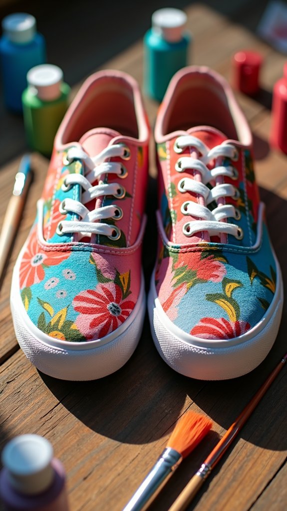 artistic footwear with designs