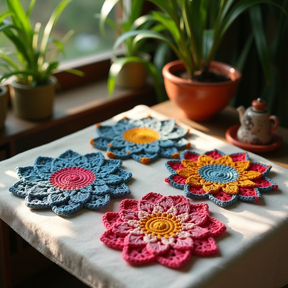 artistic round drink coaster