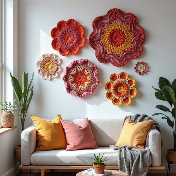 artistic yarn wall decor