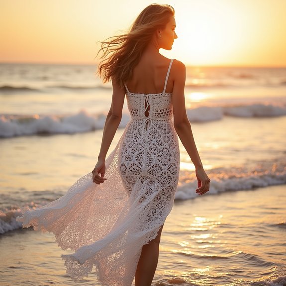 beach wedding crochet dress