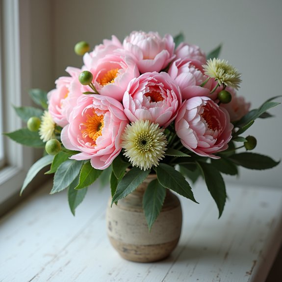 beautiful floral arrangement cluster