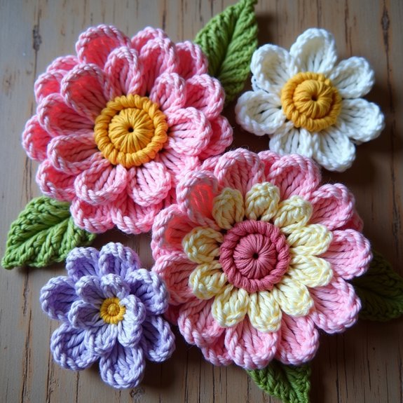 beautiful handmade crochet blooms