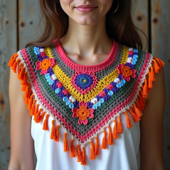 bohemian crochet collar design