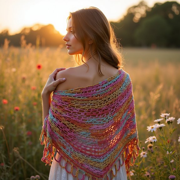bohemian crochet shawl design