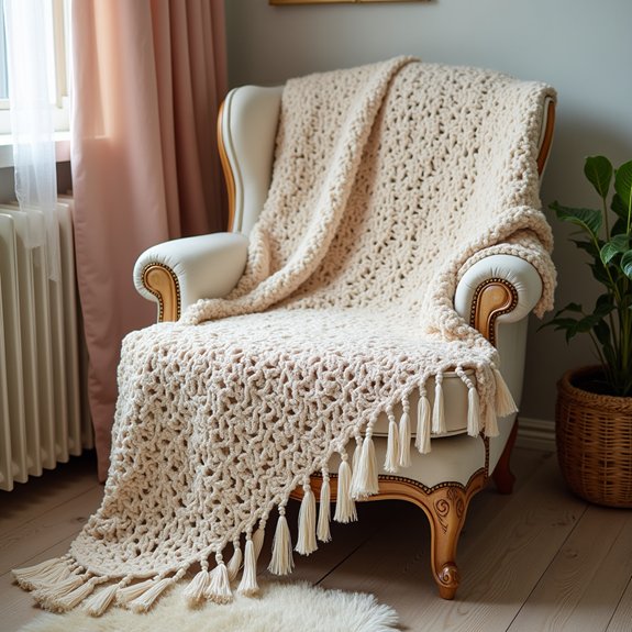 bohemian style crochet blanket