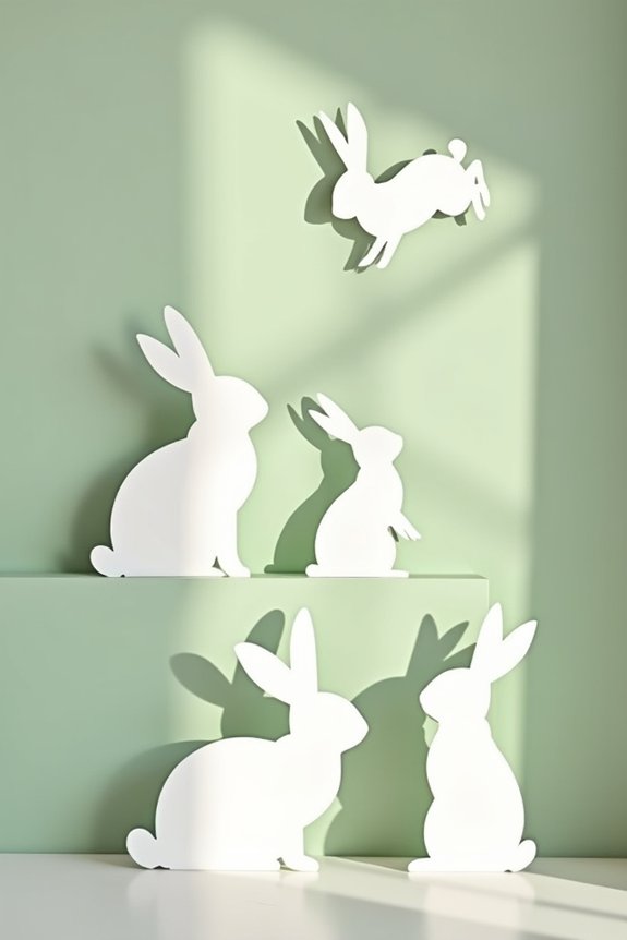 bunny silhouette wall decor