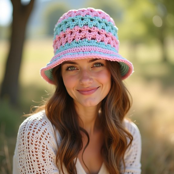 casual crochet bucket hat