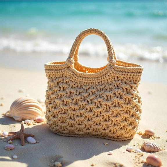 casual summer crochet handbag