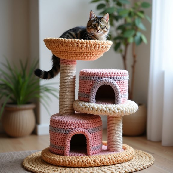 cat tower with multiple levels
