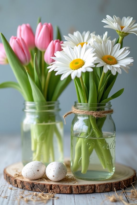 charming country style floral displays