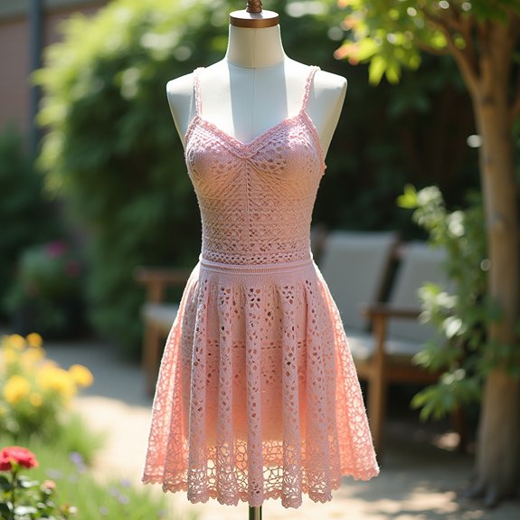 charming crochet a line dress