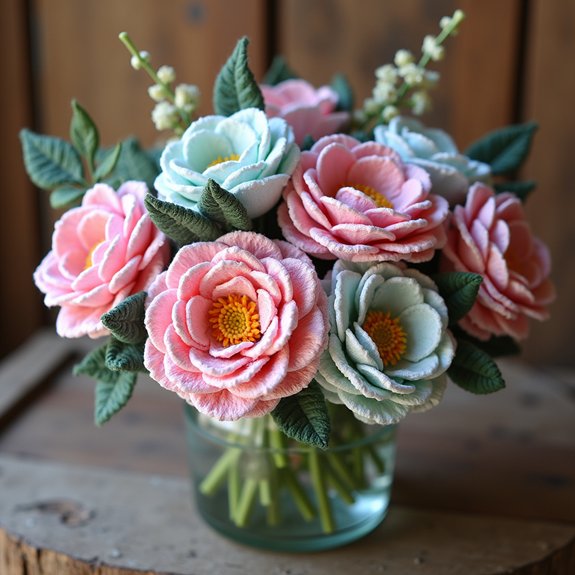 charming floral arrangements showcased