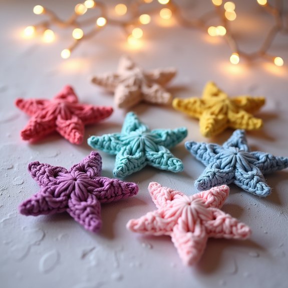 charming handmade crochet stars