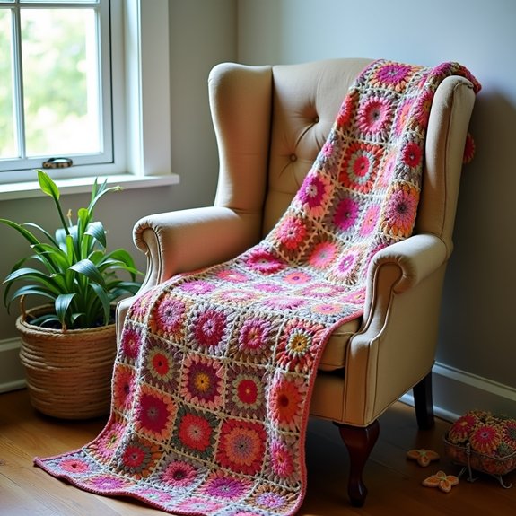 charming retro crochet blanket