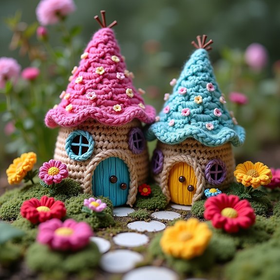 charming whimsical crochet dwellings