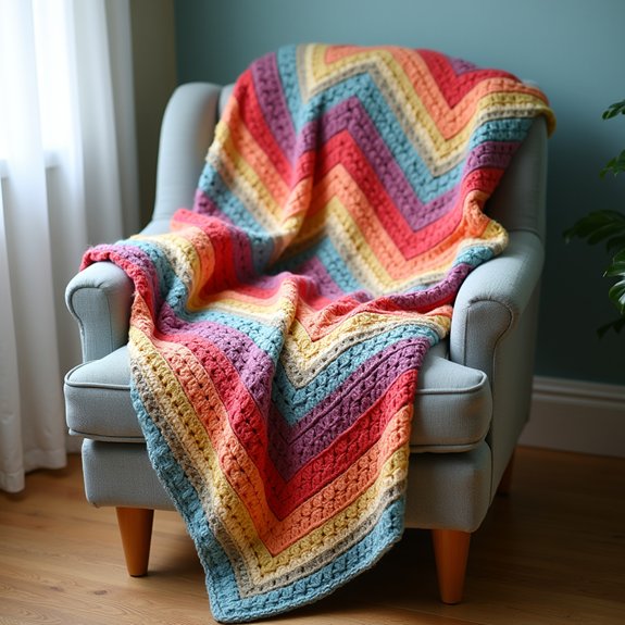 chevron patterned cozy blanket