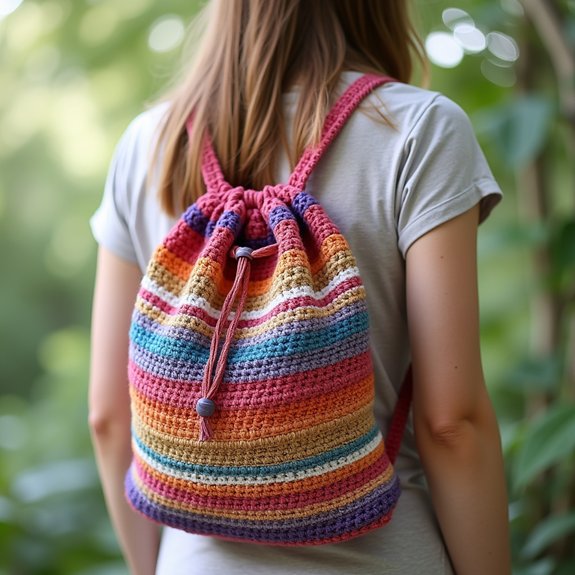 chic crochet backpack design