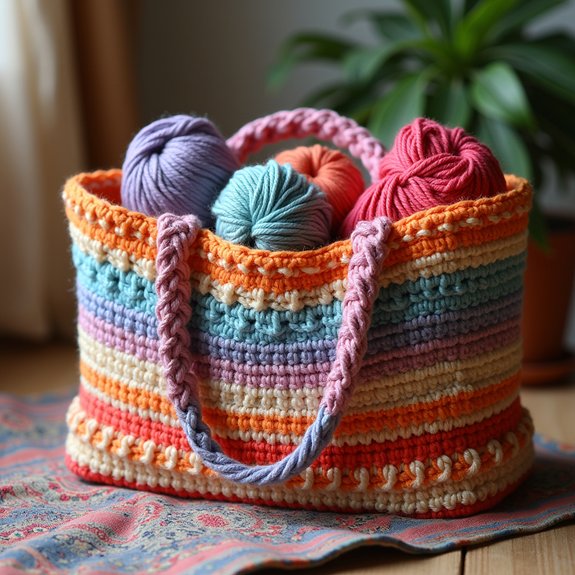 chic handwoven crochet bag