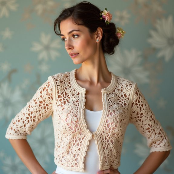 chic retro crochet jacket