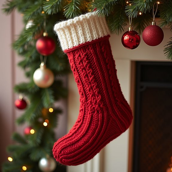 chic textured holiday sock