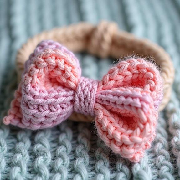 chunky crochet bow design