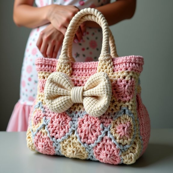 classic retro bow purse